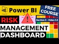 Power BI Risk Management Dashboard - S3 - V3.3 - Adding the High Medium and Low Risk Line Graphs