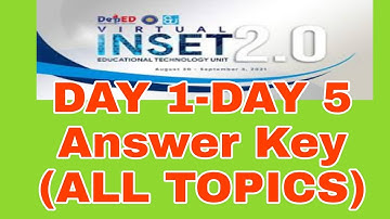 VINSET 2.0 DAY 1- DAY 5 Complete Answers | Morning and afternoon Session | Final Exit Quiz