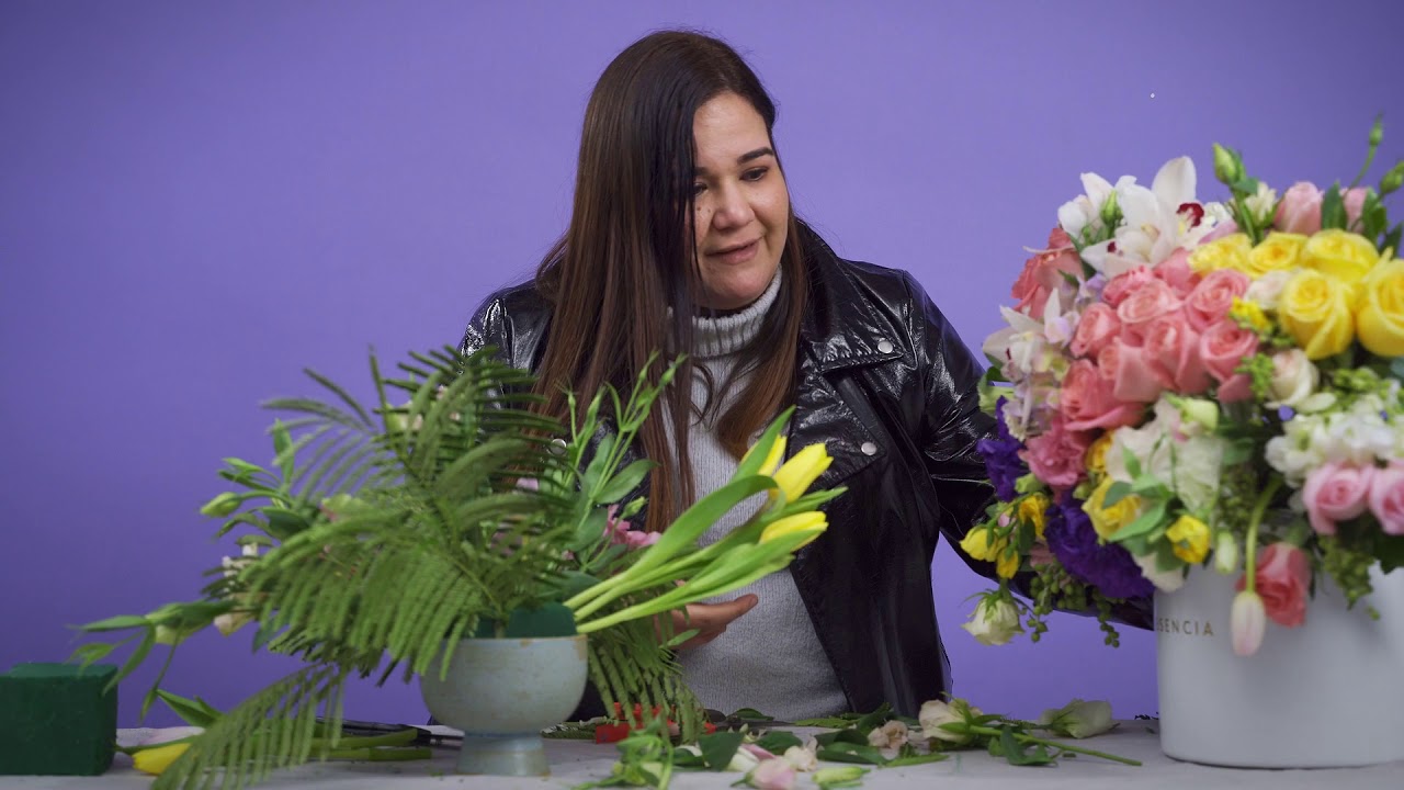 Arreglo floral organico con espuma floral