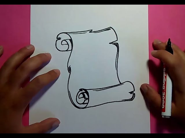 Como dibujar un pergamino paso a paso 3 | How to draw a scroll 3 - thptnganamst.edu.vn