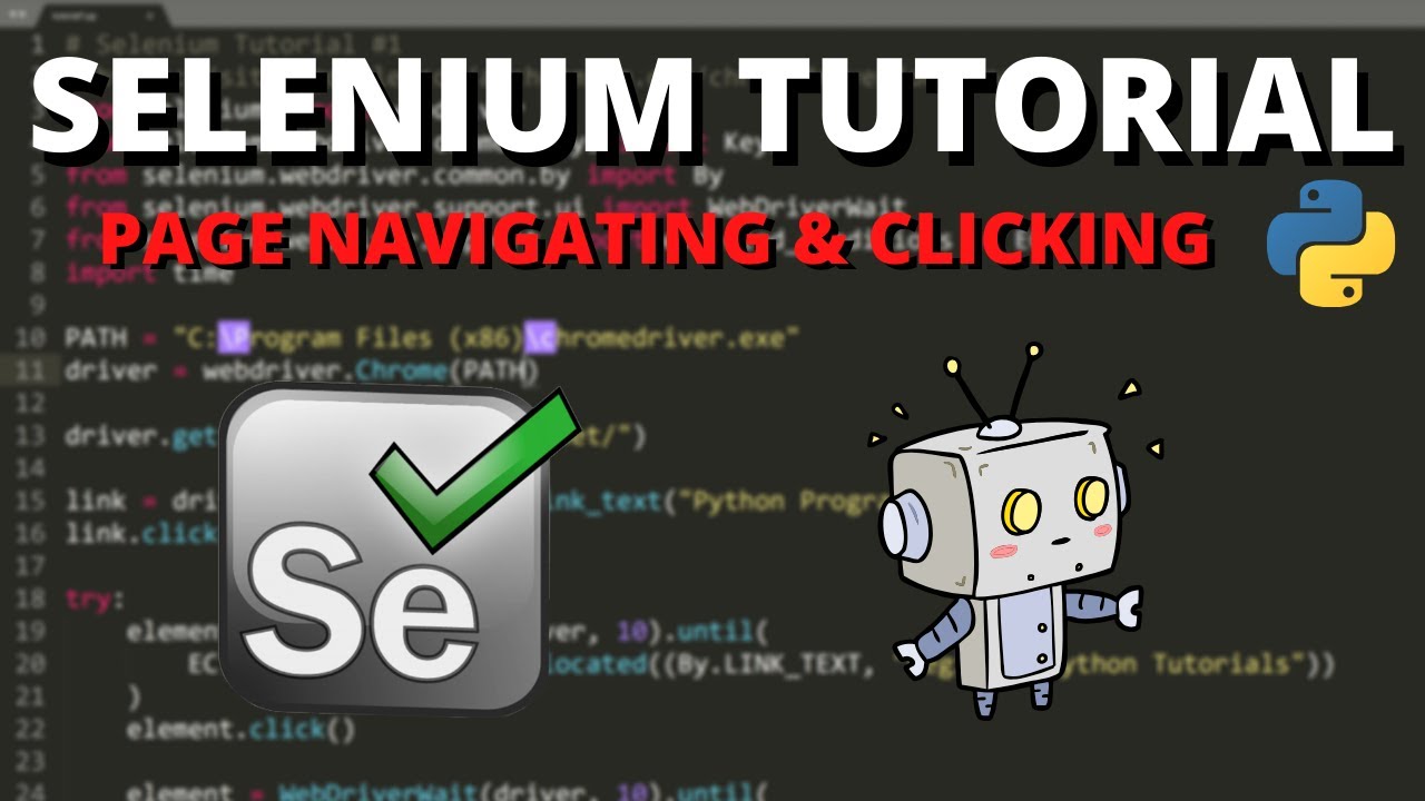 Python Selenium Tutorial #3 - Page Navigating And Clicking Elements