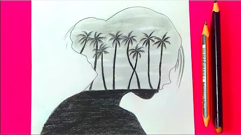 تحميل رسم سهل تعليم رسم منظر طبيعي للغروب وفتاة تحرر طيور مع التلوين بالألوان الخشبية T7mel Net Mp4 Mp4 Mp3