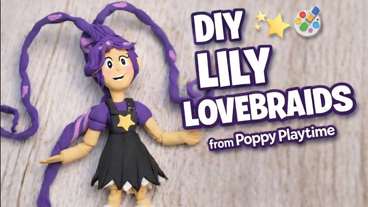How to Make Lilly Lovebraids from Poppy Playtime with Clay | Step-by-Step Tutorial