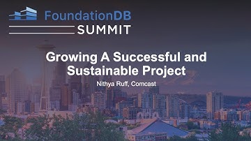Growing A Successful and Sustainable Project - Nithya Ruff, Comcast
