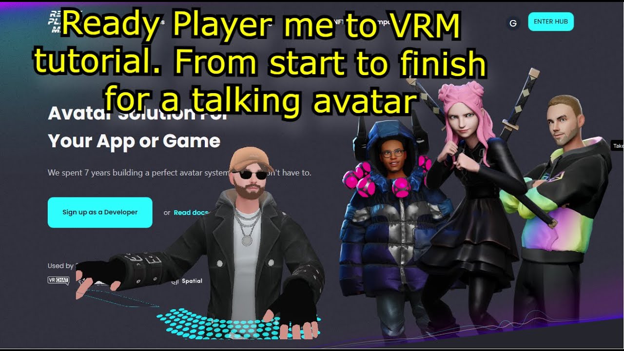 Ready Player me glb to vrm talking Avatar for VTubers. FULL INSTUCTIONS ...