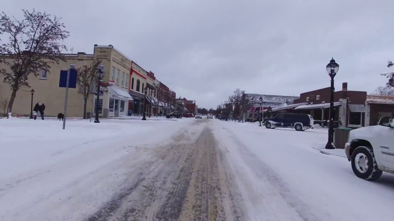 2017 winter Elk Rapids (DJI Phantom 3 drone footage) YouTube