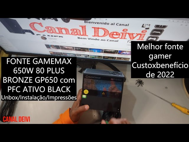 Fonte Alimentaço ATX Gamemax GP650