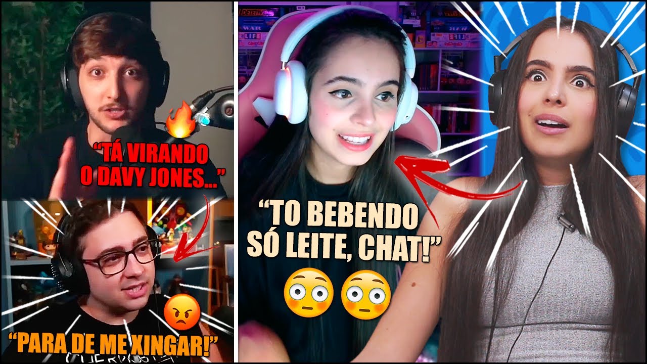 A TRETA PESADA DO ALANZOKA VS CALANGO E LARISSA FORA DE CONTEXTO - CLIPES ENGRAÇADOS (JOVENS REAGEM)