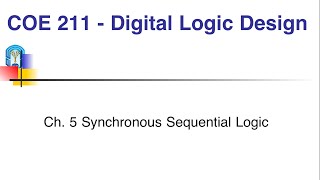 Ch. 5 Synchronous Sequential Logic -Digital Logic Design | part 1