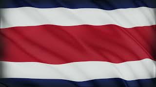Costa Rica Flag Waving | Costa Rica Flag Background Video