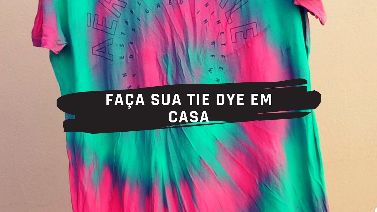 COMO FAZER TSHIRT TIE DYE EM CASA FIZ A MINHA, SERÁ QUE FICOU LEGAL