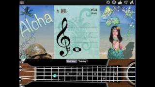 Video thumbnail of "Ukulele Notes Finder & Trainer App - learn how to read sheet music for hawaiian ukulele"