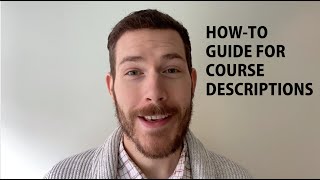 How to write awesome course descriptions
