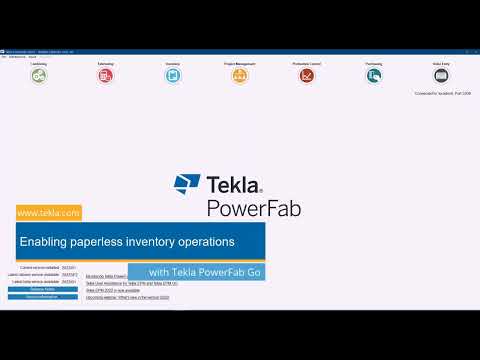 New inventory options in Tekla PowerFab Go 2022i