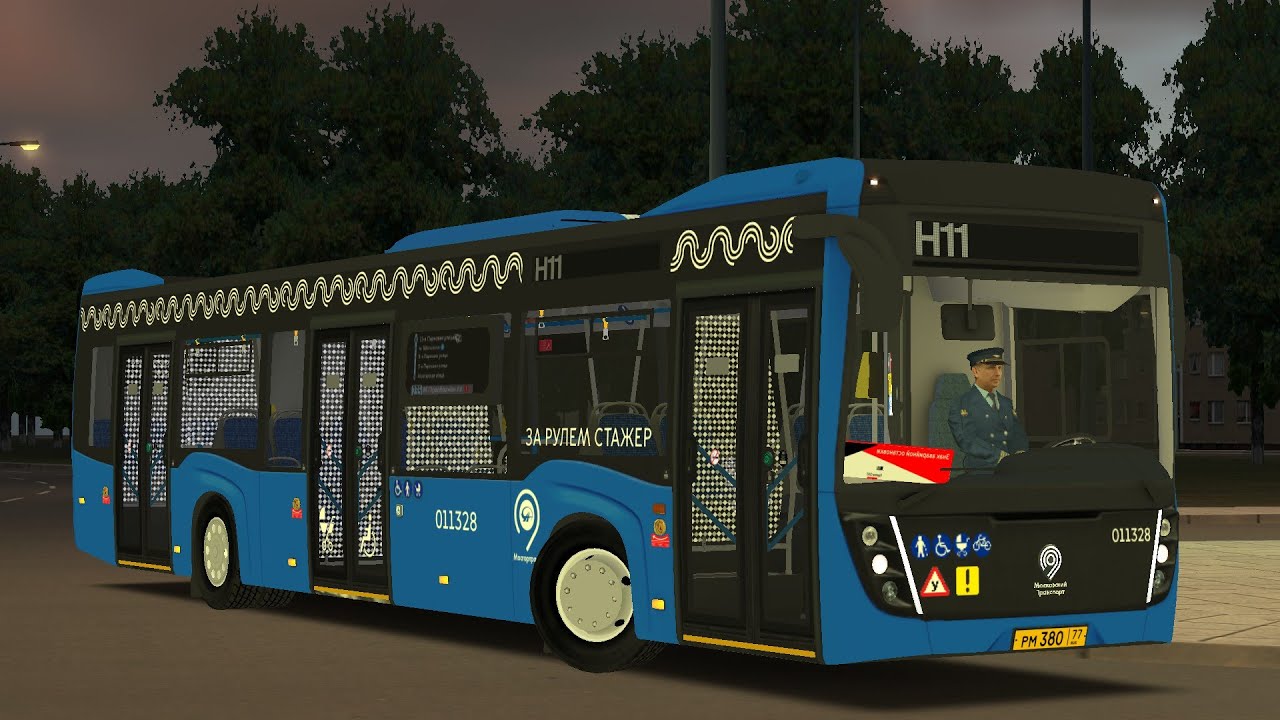 OMSI 2 НеФАЗ 5299 40 52, Запад Москвы , маршрут Н11 + ИНФОРМАТОР