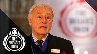 'The Firefighter's Prayer' read by Colin Livett | Centenary Service | Fire Brigades Union
