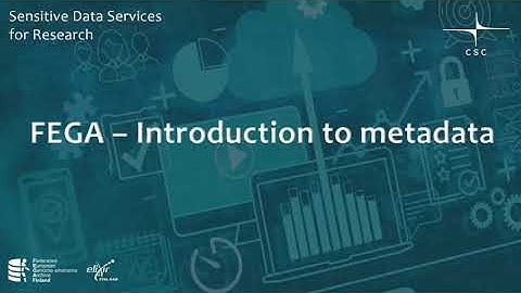 FEGA - Introduction to metadata