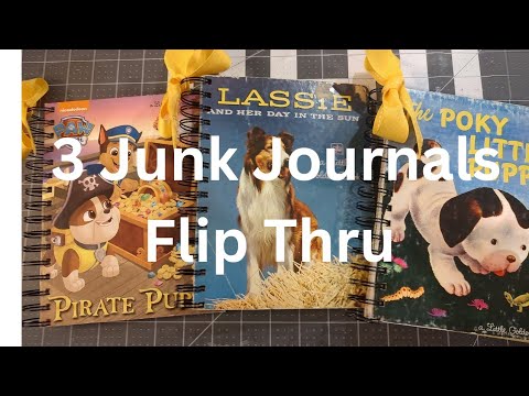 3 New Junk Journals Flip Through - Now in my Ebay shop, Fun