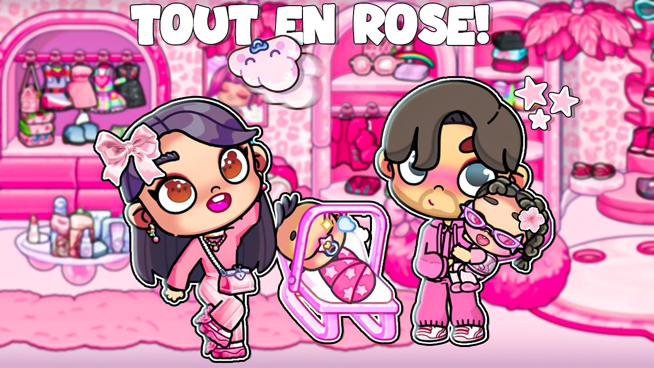 TOUTE MA FAMILLE EN ROSE DANS AVATAR WORLD !