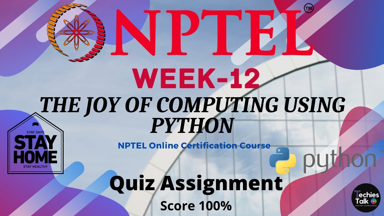 swayam nptel python assignment answers