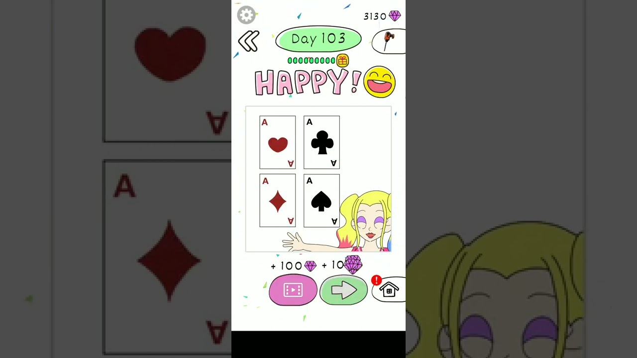Draw Happy Queen Puzzle Game Level 101 102 103 104 105