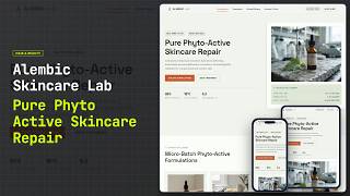 Alembic Skincare Lab Website Template (Free)