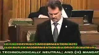 Speech on Copyright Modernization Act (C-11)