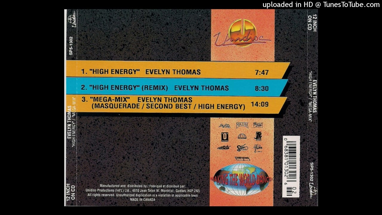 Evelyn Thomas - Mega-Mix (Masquerade, Second Best, High Energy)