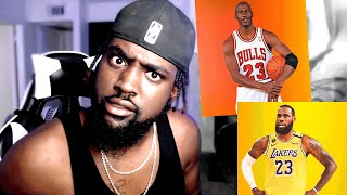 LeBron Superfan reacts to LeBron Stares Down Michael Jordan While Dunking