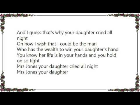 Bobby Bare - Mrs. Jones Your Daughter Cried All Night Lyrics