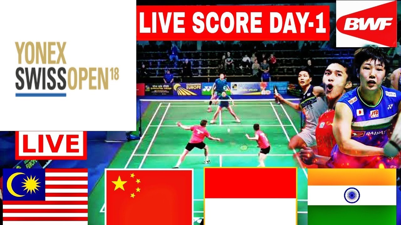 Live Swiss Open 2023 - Live Score Badminton Day-2 All Court Live Round of 32