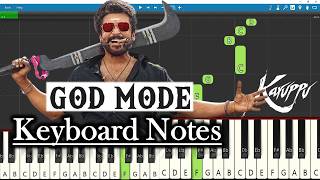 God Mode Song Keyboard Notes 🎹 | Easy Piano Tutorial | Sai Abhyankkar | Suriya | Karuppu