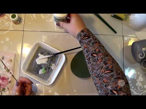 Марина Трублина Ажурный кракелюр.. МК по декору  к Пасхе..
