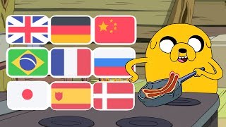 Video thumbnail of "Adventure Time - Bacon Pancakes Song In Various Languages"