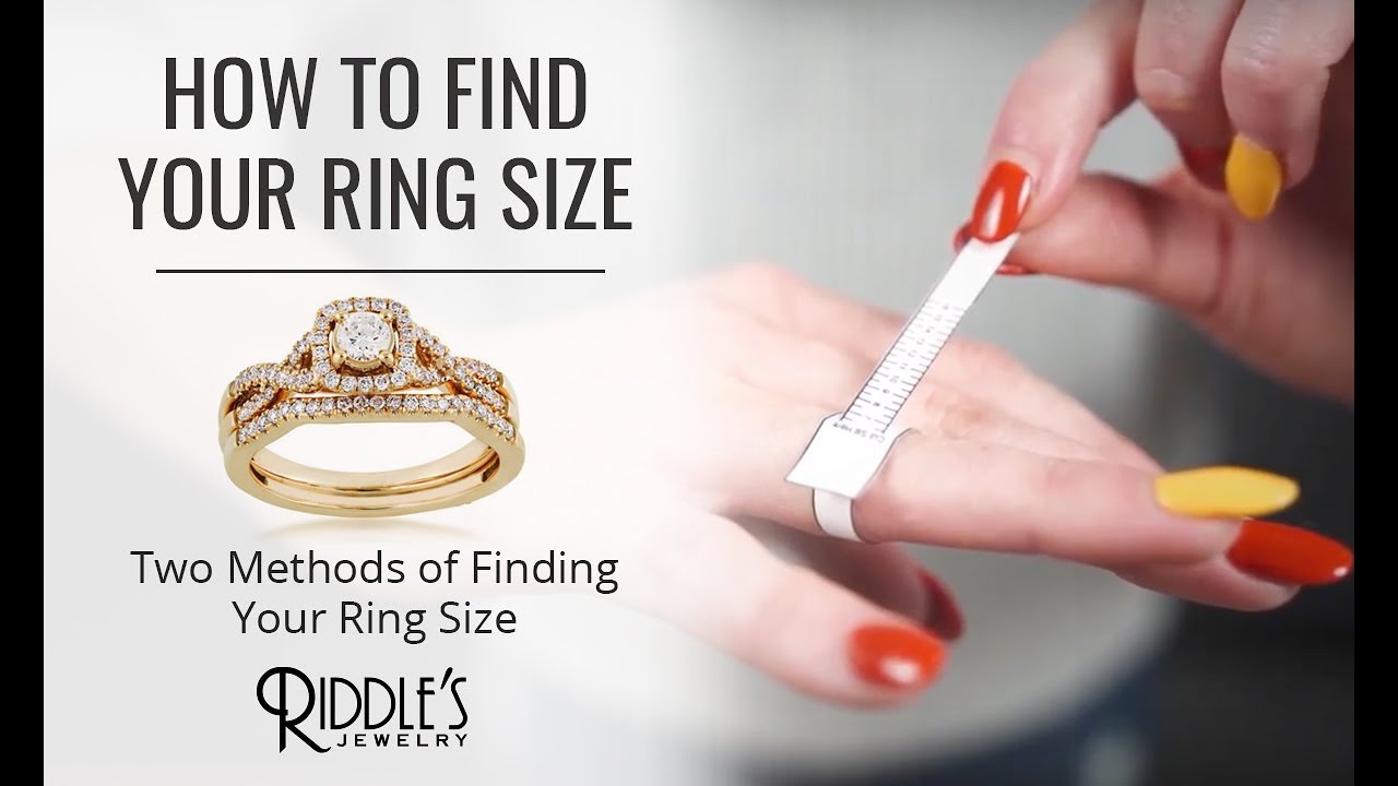 Measure the size of a ring and ring size chart