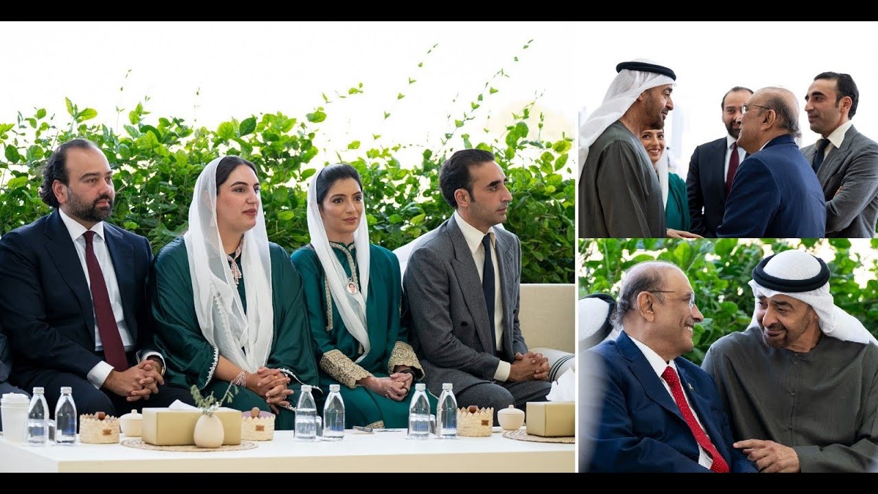 President Pakistan meets President UAE | Bilawal, Aseefa, Bakhtawar and Spouse were also Present