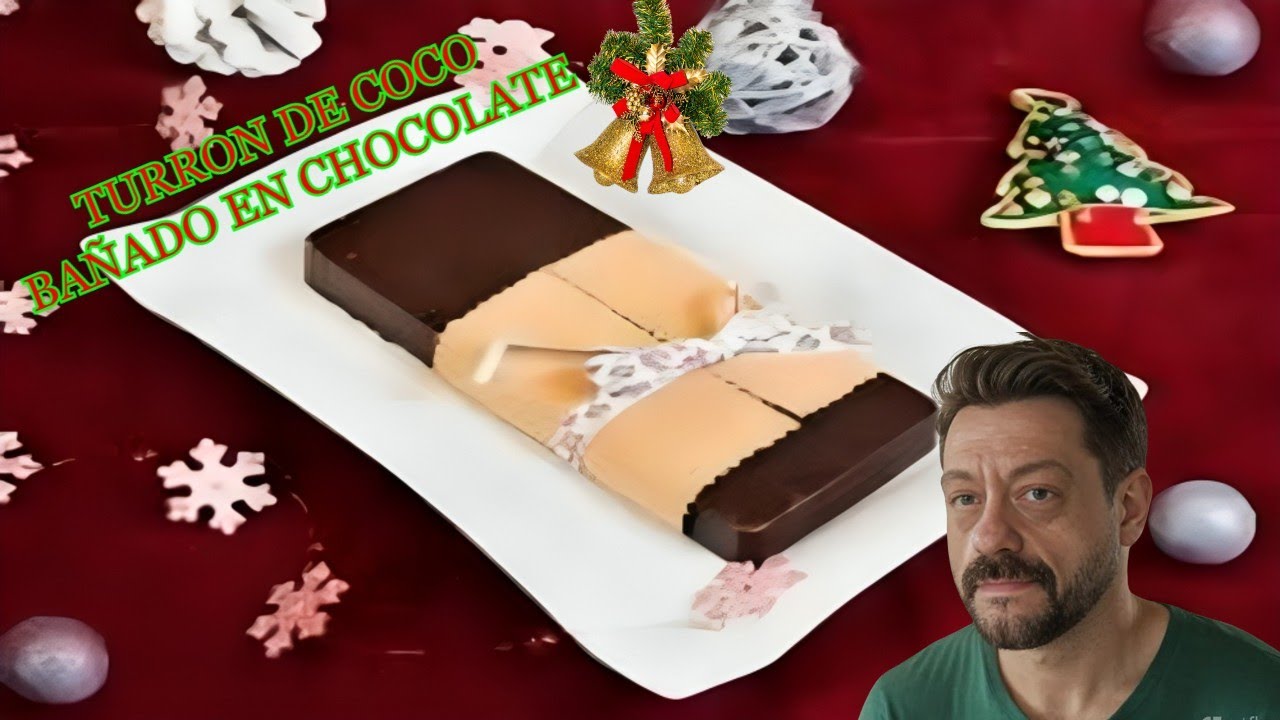 NAVIDAD PARA DIABETICOS🎅 TURRON DE COCO BAÑADO EN CHOCOLATE MESA DULCE🎄