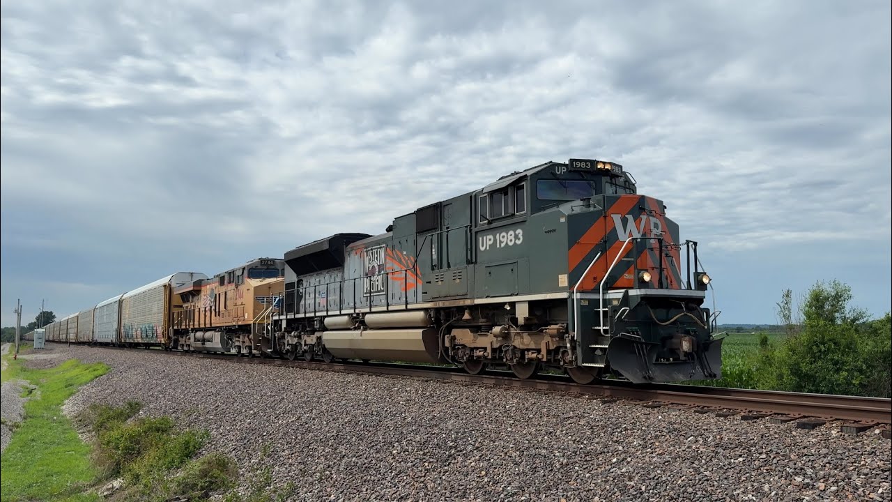 Chasing UP 1983 Western Pacific Leading MBZAS in Missouri & Illinois