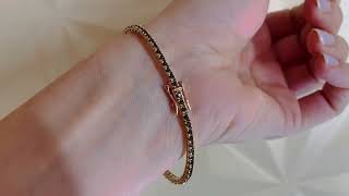 Video: Blue Sapphires Bracelet 2.45ct Rose Gold RAINBOW