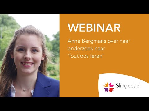 Webinar | Anne Bergmans over haar onderzoek bij Slingedael