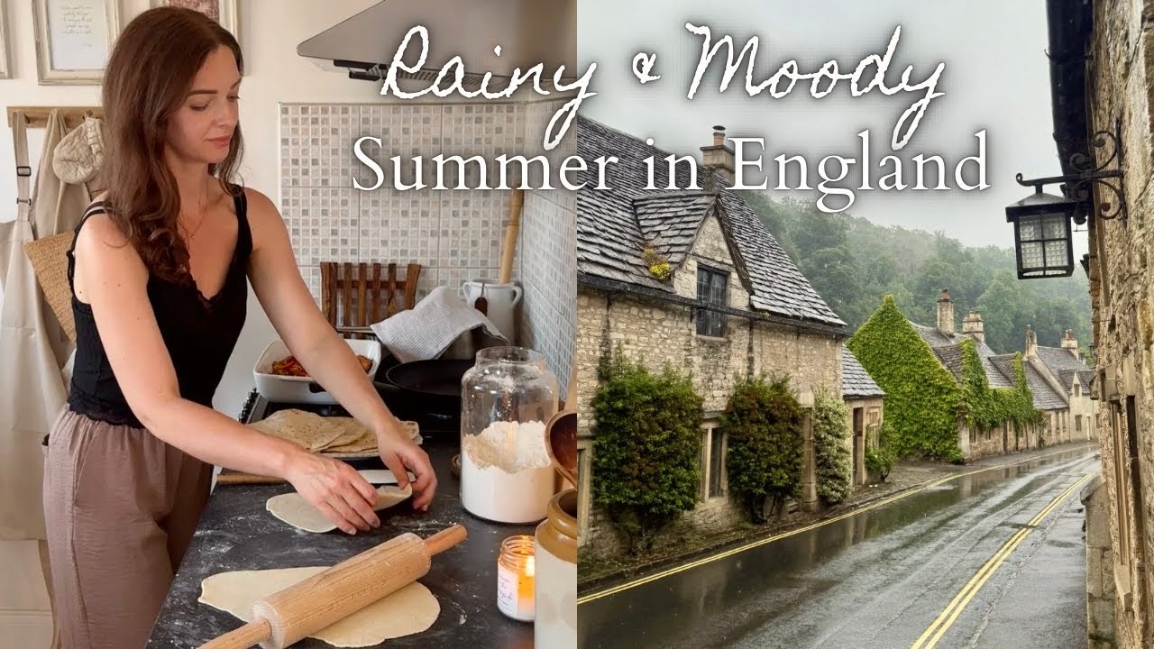 Rainy Summer in the English Countryside: Healthy Kebab Recipe & Small Vegetable Garden Vlog UK