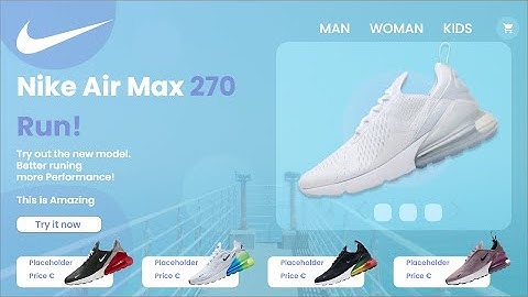 Adobe Xd | Nike Landing Page