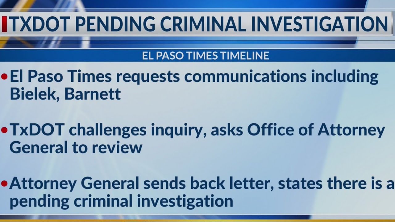El Paso TxDOT office may be under investigation: El Paso Times