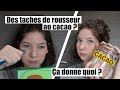 Jessaie de faire des taches de rousseur avec du cacao  a fonctionne  