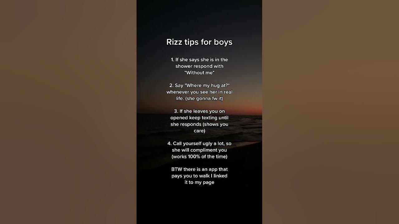 Rizz Tips For The Boys YouTube