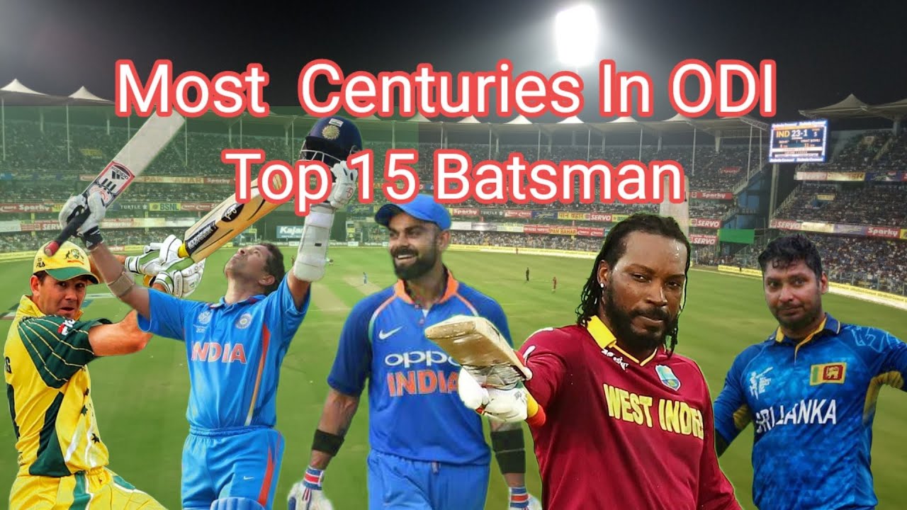 Top 15 Batsman With Most Odi Centuries In Cricket History - YouTube