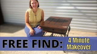 Fast and Easy Furniture Flip | 4 Minute Side Table Makeover