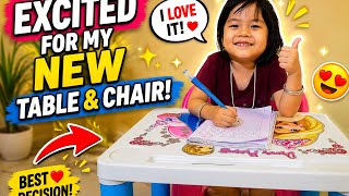 “🎁 My Daughter’s Favorite Table & Chair Unboxing | Cute Study Setup ❤️” # family #fun #manipur