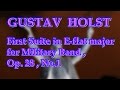 HOLST First Suite in E-flat for Military Band, London Wind Orchestra, Denis Wick  ホルスト 吹奏楽のための組曲第一