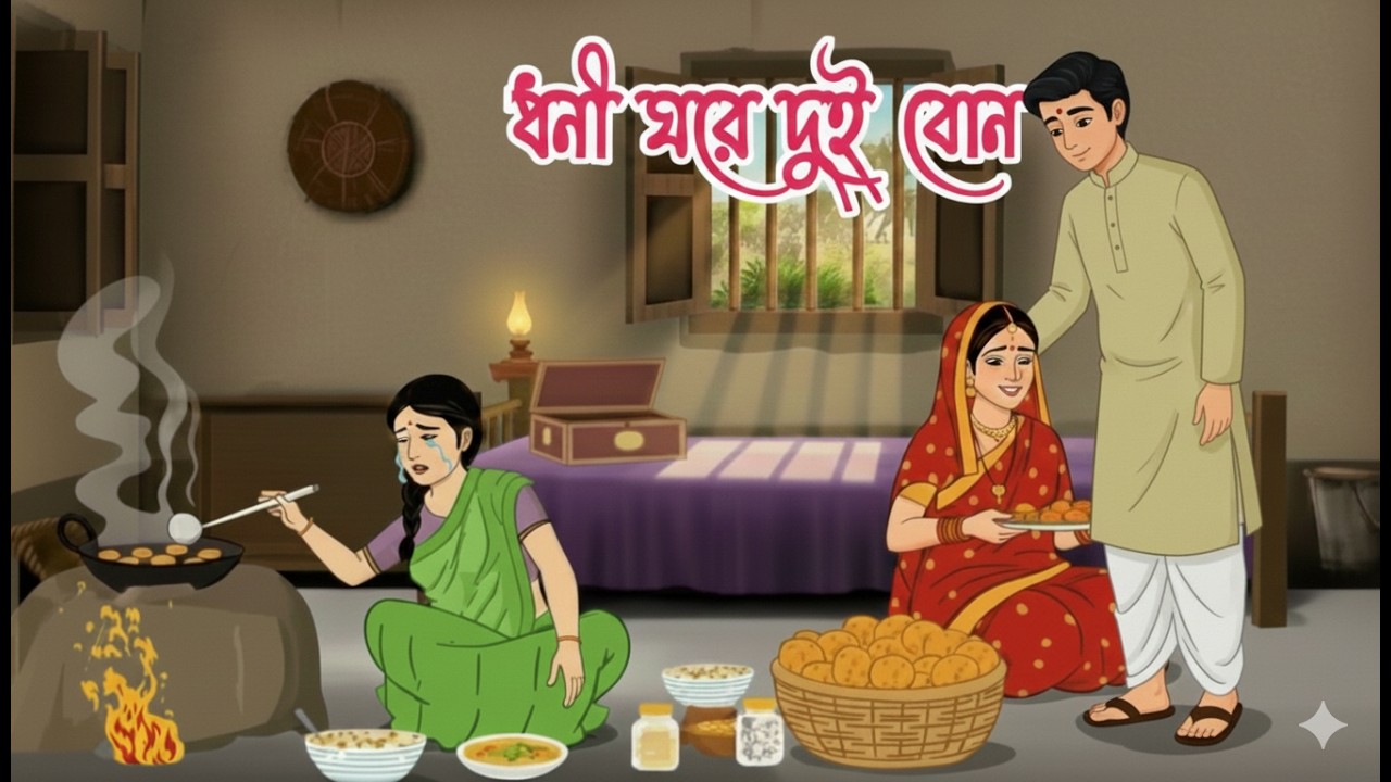 দুই বোনের সংসার | Bengali Fairy Tales Cartoon | Rupkothar Bangla Golpo | Thakumar Jhuli